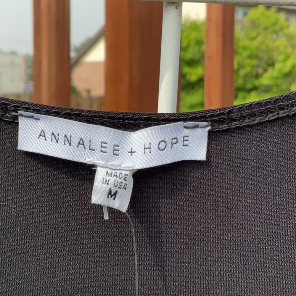 Annalee + Hope Black One Piece Pantsuit, Size M - Picture 2 of 7